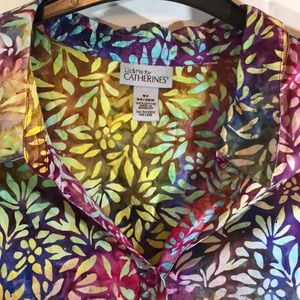 LIZ & ME FOR CATHERINES button up blouse 5X
